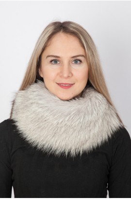 Arctic fox fur neck warmer